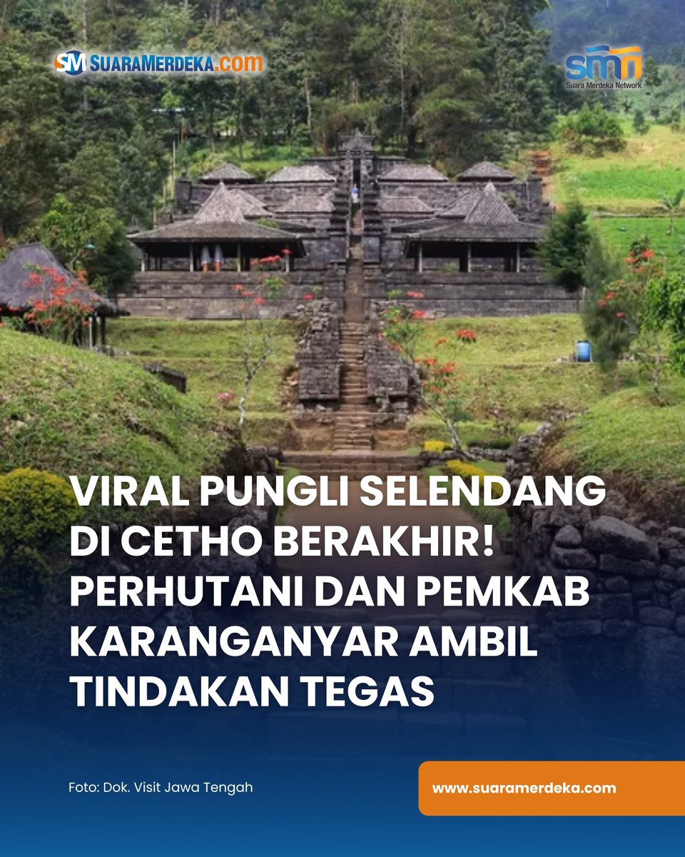 suaramerdeka's tweet photo. Jagat maya sempat dihebohkan dengan video viral yang memperlihatkan praktik pungutan liar di jalur pendakian Gunung Lawu via Candi Cetho.
https://t.co/QH6tkoVGWy
#suaramerdeka #suaramerdekacom #suaramerdekanetwork #pungli #selendang #cetho #candicetho #karanganyar #gununglawu https://t.co/N7Wwvy1h1b