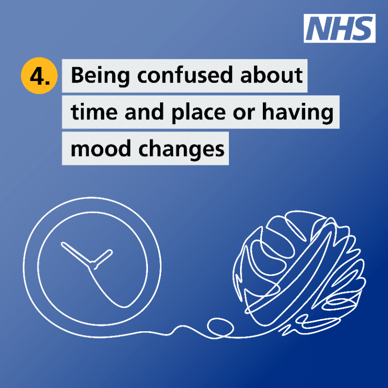 NHSuk's tweet photo. Different types of dementia can affect people differently, and everyone will experience symptoms in their own way.

However, there are some common early symptoms that may appear some time before a diagnosis of dementia.

https://t.co/UTSBlj1B0Z  

#DementiaActionWeek