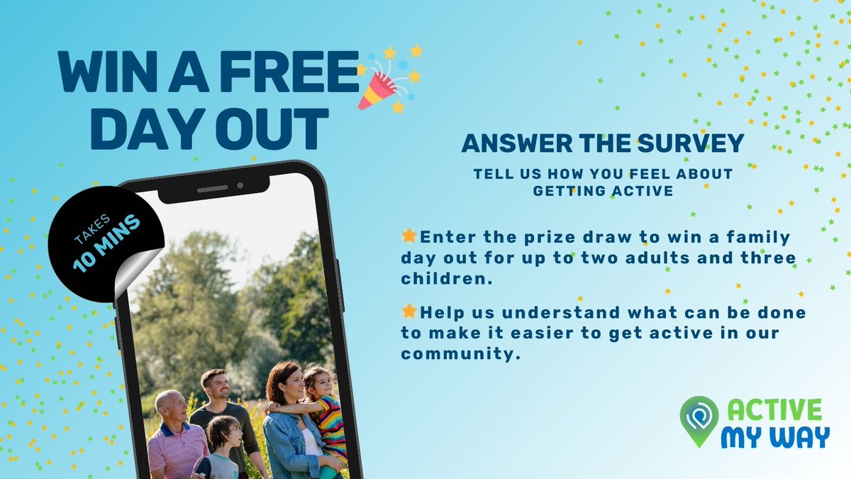 YMCA North Staffordshire (@ymcans) on Twitter photo Post 1:
🎉Win a free family day out in #Staffordshire! 🎉
Answer a short 10 minute survey from local charity <a href="/TogetherActiv/">Together Active</a> for your chance to win and contribute to building a healthier Staffordshire and #StokeOnTrent
👇Take the survey today:
form.typeform.com/to/paSIMPoe Post 1:
🎉Win a free family day out in #Staffordshire! 🎉
Answer a short 10 minute survey from local charity <a href="/TogetherActiv/">Together Active</a> for your chance to win and contribute to building a healthier Staffordshire and #StokeOnTrent
👇Take the survey today:
form.typeform.com/to/paSIMPoe