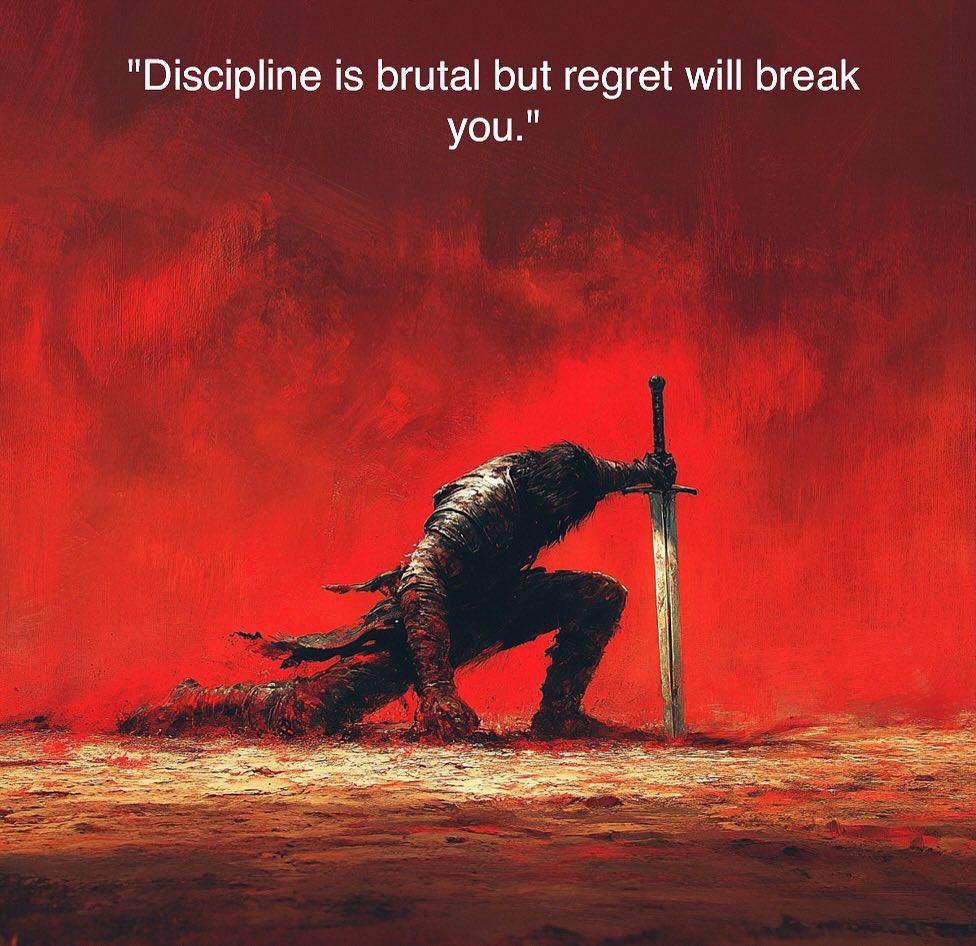 “Disiplin acımasızdır ama pişmanlık seni yıkar.”