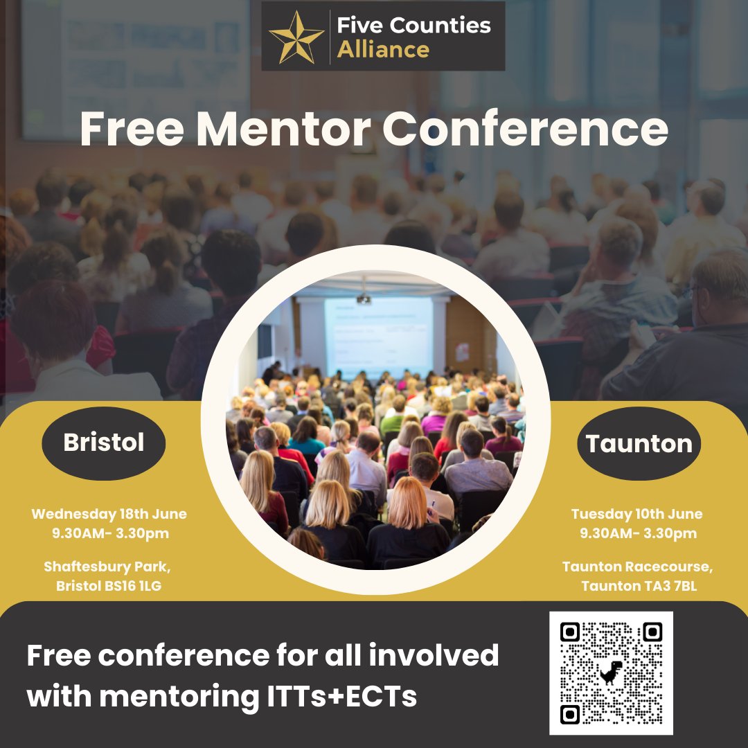 ⭐Five Counties Alliance is hosting a free conference for all colleagues involved with mentoring ITTs+ECTs⭐