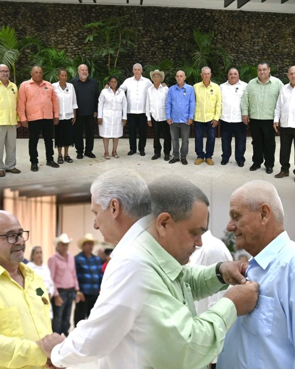 Presidió el Presidente <a href="/DiazCanelB/">Miguel Díaz-Canel Bermúdez</a> acto de imposición de 
Condecoraciones Estatales asociados de la <a href="/anap_cuba/">Asociación Nacional de Agricultores Pequeños</a> ,en el marco del 13 Congreso de su organización. #CiegoEn26 #LatirAvileño #PorCubaJuntosCreamos <a href="/JHGcasanova/">julio Heriberto Gómez Casanova</a> <a href="/UlisesGuilarte/">Ulises Guilarte de Nacimiento</a> <a href="/ArletyBarazal/">Arlety Barazal Gutiérrez 🇨🇺</a> @CubaCentral