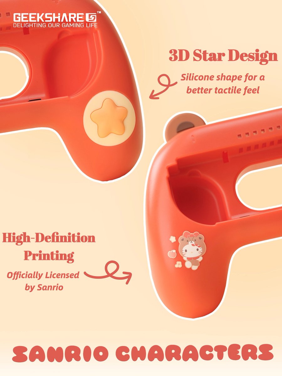 geekshareplus's tweet photo. #NewDesign Sanrio Grips For Nintendo Switch Joy-Con

❤️Do you all like it?

Features four Sanrio superstars:  #cinnamoroll #hellokitty #pompompurin  and #kuromi  — double the cuteness!

#geekshare #geekshareplus #sanrio #sanriocore #sanriolover #sanrioaesthetic #sanriocharacters https://t.co/xrHi2ZaEhR