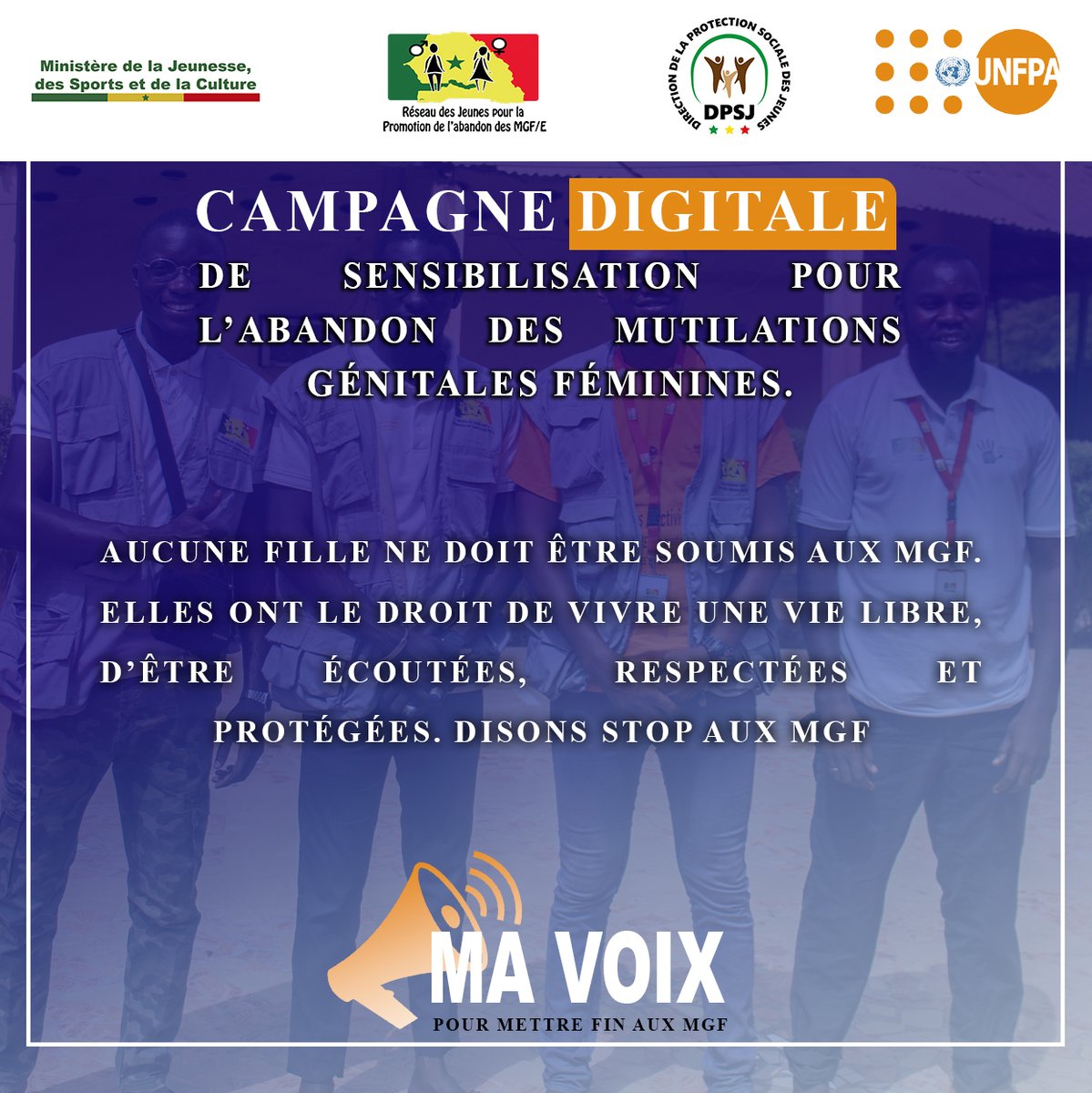 reseau_MGF_ME's tweet photo. 💔 Aucune fille ne mérite la douleur des mutilations.
👧🏾 Elles ont droit à une enfance sans peur, à une vie libre et digne.
✋🏾 Assez de souffrances. Assez de silence.
 Disons STOP aux MGF.

🎙️ #MaVoixPourLesFilles
#ZéroExcision #DroitsDesFilles #StopMGF #MaVoix #SantéSexuelle https://t.co/c8zfBWA3af