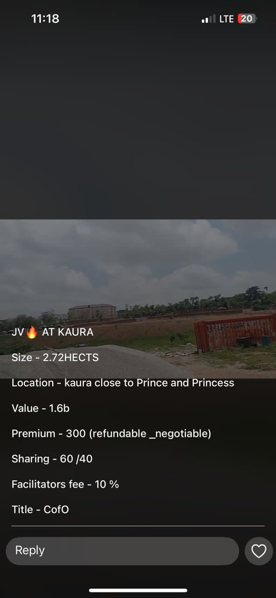 Available Joint venture (JV) in Abuja:
- Guzape 
- Kaura
- karmo by Turkish hospital 
- Aviation village 

Tinubu Nigeria Lagos Kano Kaduna Rivers Davido JAMB inec Victor naira Africa LP APC obi PDP governors property state Delta wike politics Wizkid burna