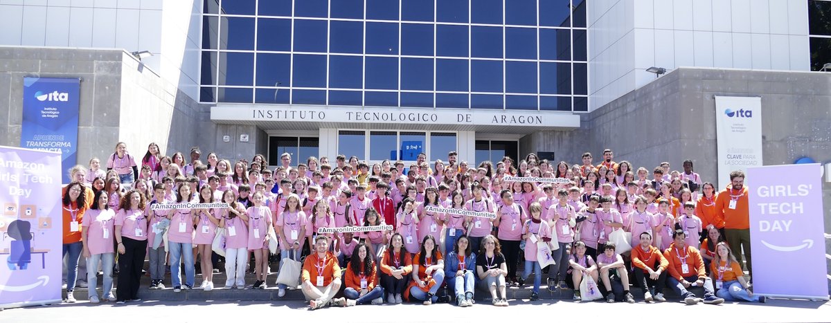 Hoy <a href="/ITA_tecnologia/">Instituto Tecnológico de Aragón</a> se ha llenado de curiosidad, creatividad y talento joven. Gracias a la colaboración con <a href="/amazon/">Amazon</a>, más de 100 niñas y niños han estado en nuestras instalaciones celebrando el #AmazonGirlsTechDay #STEAM 

Más info 🔗
ita.es/actualidad/not…