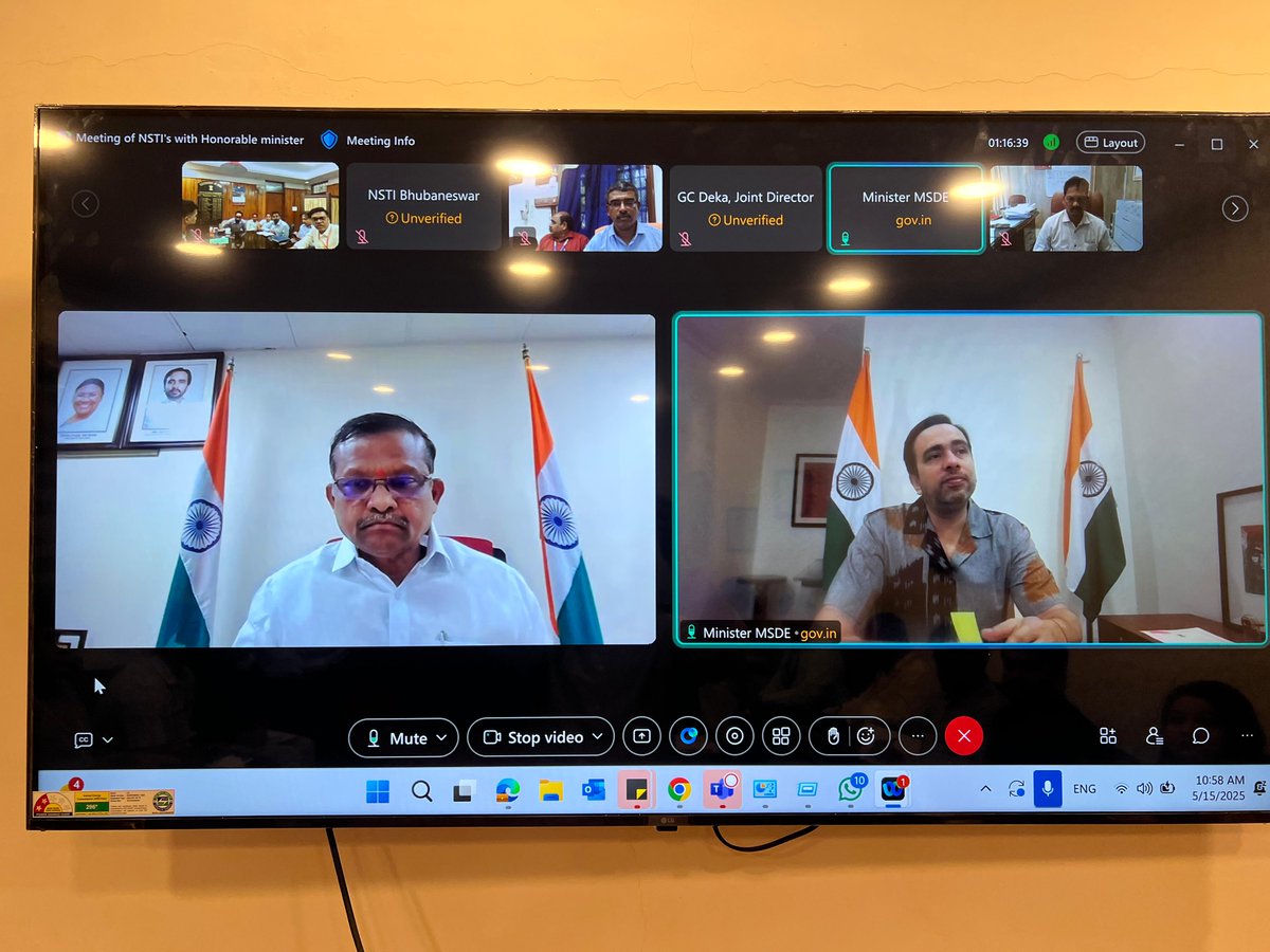 MSDESkillIndia's tweet photo. Shri Jayant Chaudhary, Hon’ble MoS (I/C) for Skill Development & Entrepreneurship, chaired a high-level interaction titled Skill Milan with the heads of five NSTIs—Bhubaneshwar, Chennai, Hyderabad, Kanpur, and Ludhiana—selected for transformation into National Centres of Excellence under the ₹60,000 crore National Scheme for ITI Upgradation and setting up of five centers of excellence.

The session focused on strategic priorities including work-based learning, high-quality instructor training, and industry-aligned skilling in emerging areas such as AI, EV, and advanced manufacturing. These upgraded NSTIs will serve as institutional anchors for India’s technical education reforms—driving innovation, employability, and global competitiveness.

#SkillMilan #NSTI #CentreOfExcellence #SkillingIndia #ViksitBharat2047 #MSDE #SkillDevelopment #ITIUpgradation #FutureReadyIndia