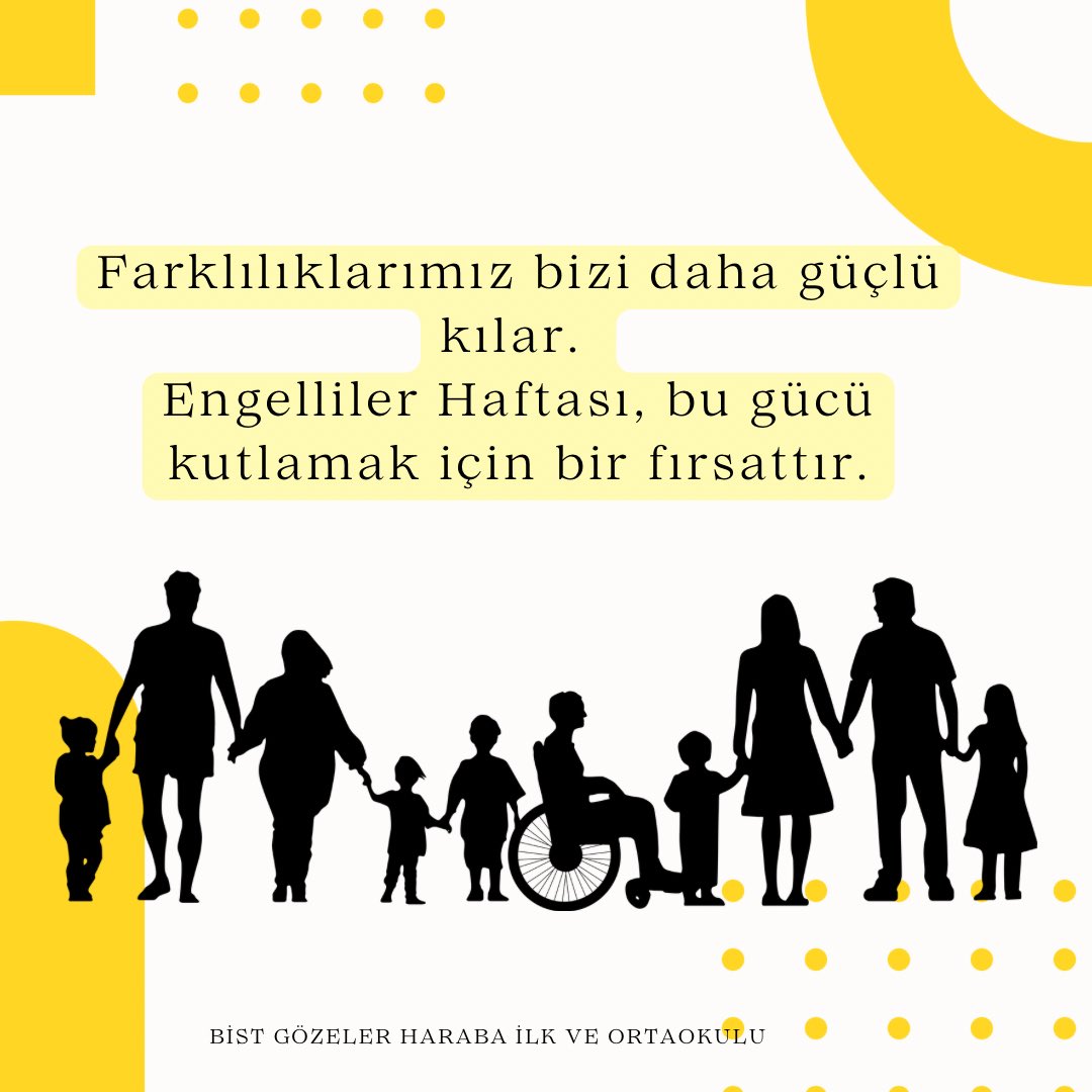 ♿️❤️‍🩹
Herkes için erişilebilir, eşit ve engelsiz bir dünya mümkün!
Empatiyle, sevgiyle, saygıyla birlikte daha güçlüyüz.
Farkındayız, yanınızdayız!
❤️‍🩹♿️
