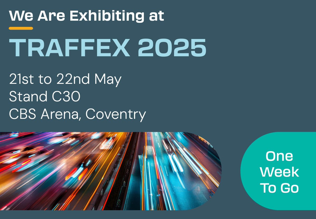 Less than one week to go until #Traffex2025!

Between the 21st - 22nd May our team will be on stand C30 providing insight &amp; demos on the AGD650 and its new range of classification capabilities.

Stop by next week for a sneak peak into the future of AI-powered detection! 🚀