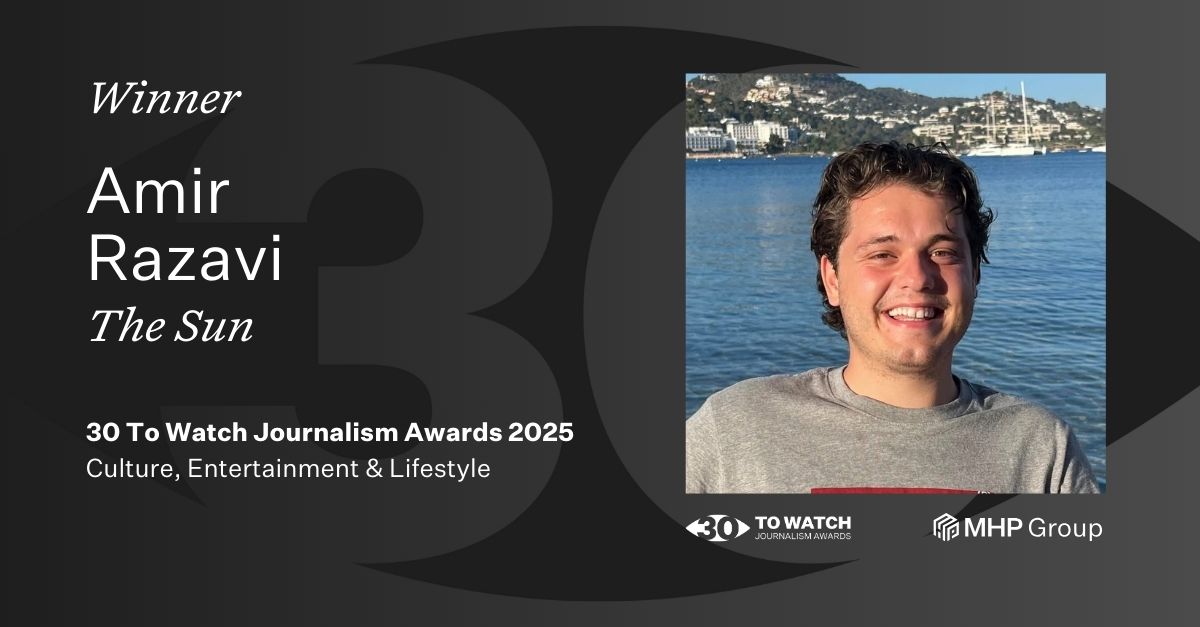MHP Group (@mhpgroup_) on Twitter photo Congratulations to this year's #30ToWatch Journalism Award winners in the Culture, Entertainment & Lifestyle category:
🏆<a href="/dansajose/">Dan Ajose</a>, <a href="/itvnews/">ITV News</a>
🏆<a href="/emilylawford/">Emily Lawford</a>, <a href="/prospect_uk/">Prospect</a>
🏆<a href="/sophiepeachey1/">sophiepeachey</a>, <a href="/thenewsmovement/">The News Movement</a>
🏆<a href="/AmirRazavi19/">Amir Razavi</a>, <a href="/TheSun/">The Sun</a>
Thanks to our category judges - Congratulations to this year's #30ToWatch Journalism Award winners in the Culture, Entertainment & Lifestyle category:
🏆<a href="/dansajose/">Dan Ajose</a>, <a href="/itvnews/">ITV News</a>
🏆<a href="/emilylawford/">Emily Lawford</a>, <a href="/prospect_uk/">Prospect</a>
🏆<a href="/sophiepeachey1/">sophiepeachey</a>, <a href="/thenewsmovement/">The News Movement</a>
🏆<a href="/AmirRazavi19/">Amir Razavi</a>, <a href="/TheSun/">The Sun</a>
Thanks to our category judges -