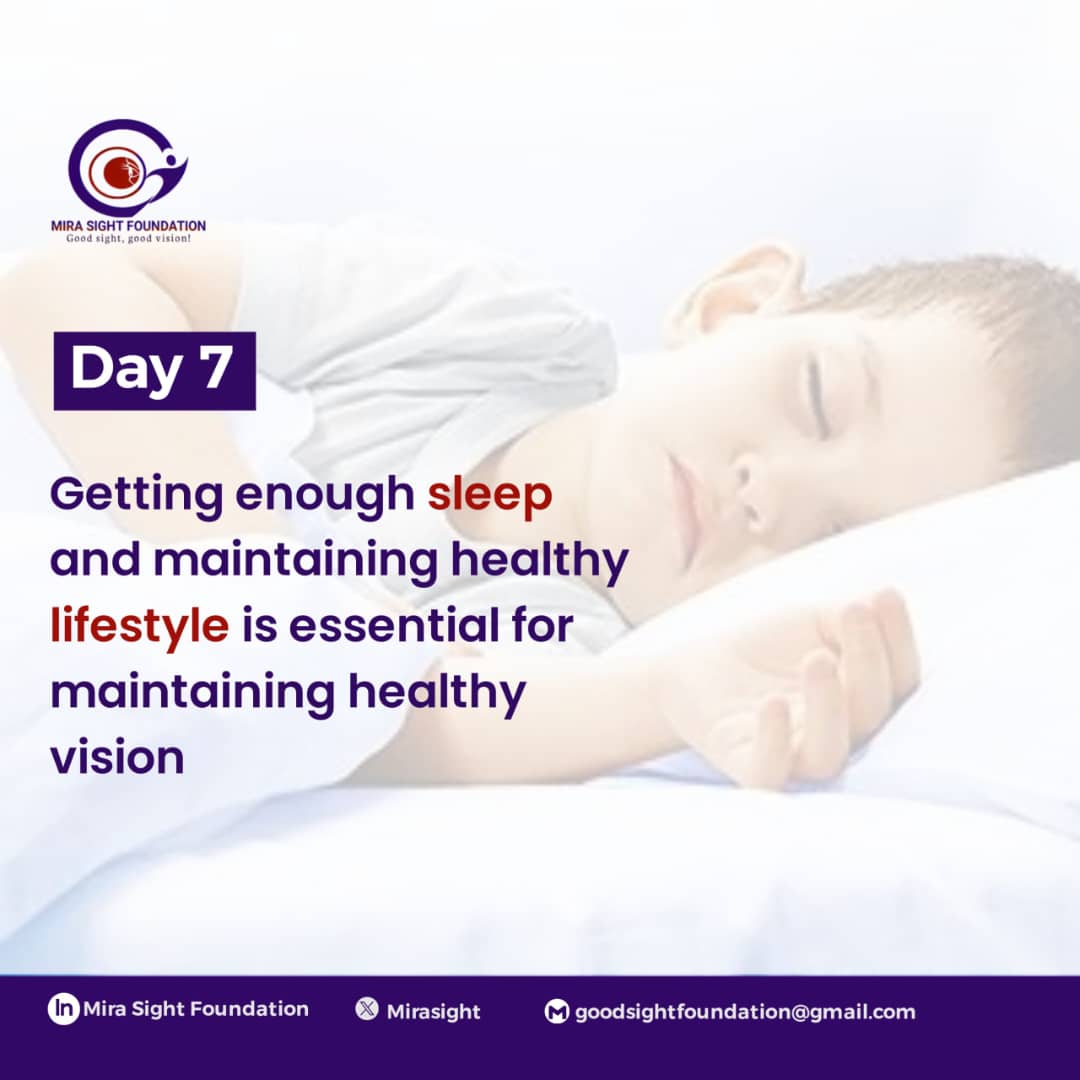 mirasight's tweet photo. Healthy Vision 10-Day Awareness Campaign

 Day 7

Getting enough sleep and maintaining healthy lifestyle is essential for maintaining healthy vision.

#Goodsight
#MiraSightFoundation
#PromotingEyeCare https://t.co/4v1kHc2MLx