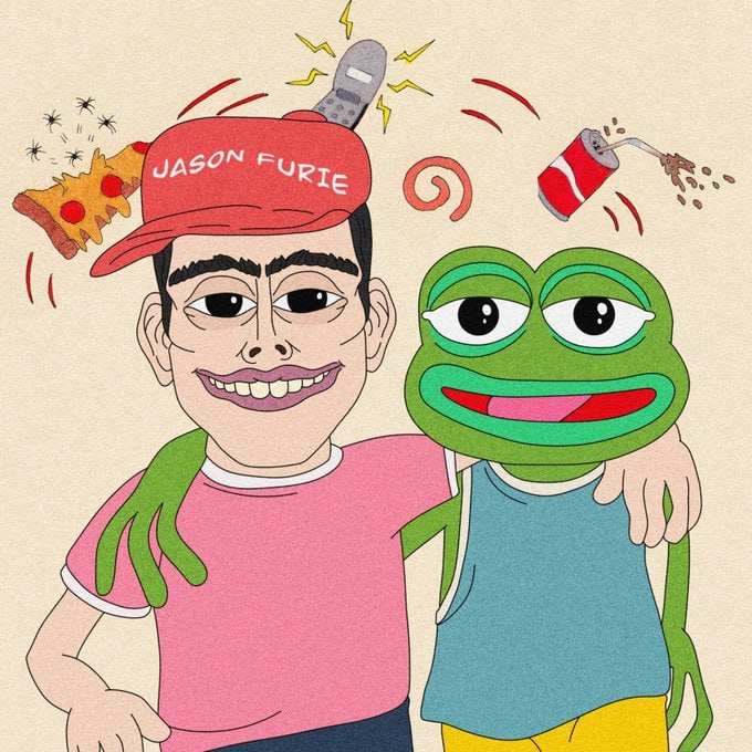 Pepe_SolTweet's tweet photo. Jason Furie + $PEPE ready to take over the world 🌍 https://t.co/xY4etcO1lh