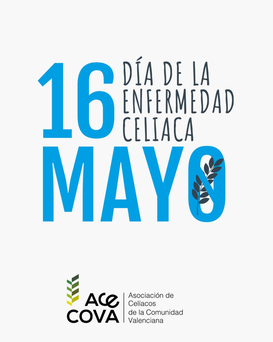 Hoy, 16 de mayo, es el día de la enfermedad celíaca. Existen muchos motivos por los que un día como hoy es necesario. Nos hace falta visibilidad y apoyo. Queda mucho por luchar para conseguir los mismos derechos y las mismas condiciones de vida que el resto de personas.