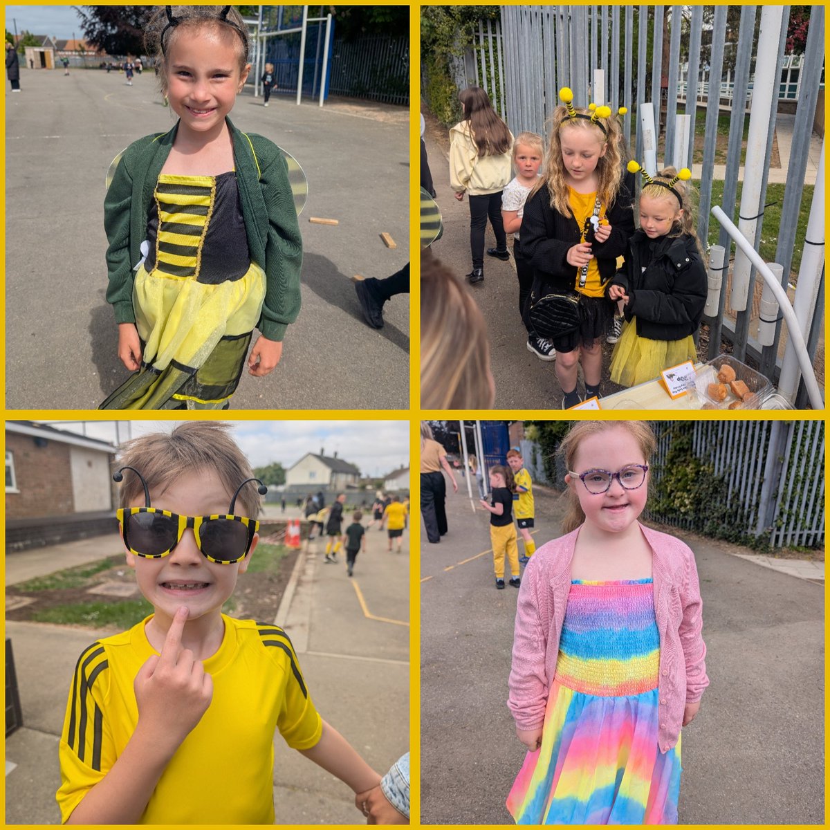 WansbeckPrimary's tweet photo. @AgeUKHEY  - we are loving fundraising day for the very special bee lady, Jean Bishop 🐝 🐝 We have had a bake sale, planted seeds in our developing bee garden, dressed up and bee-n busy creating crafts. Also, special thank you to a relative who has bee-n busy knitting! 🐝 https://t.co/YTJkkvkWoH