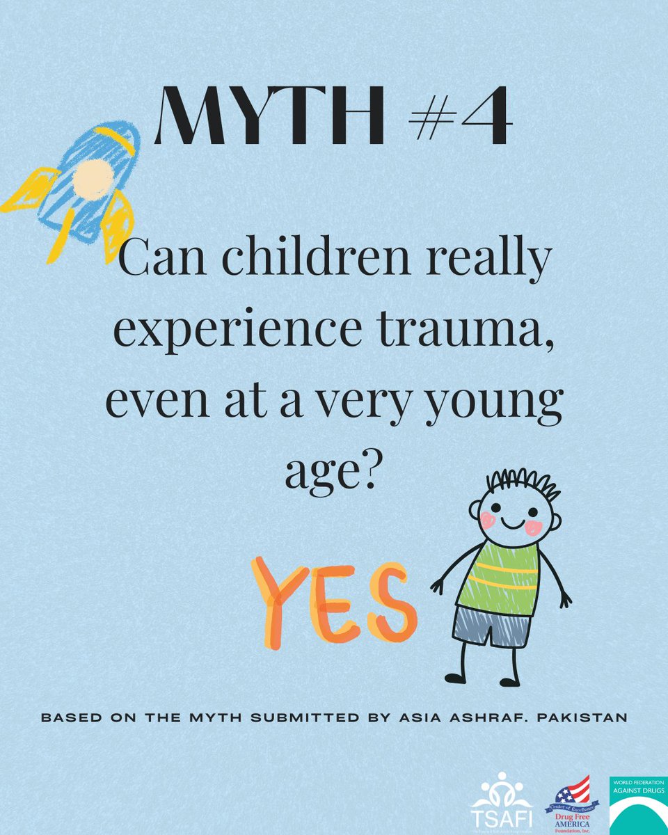 DrugFreeAmerica's tweet image. TSAFI’s global campaign continues to debunk myths about trauma and addiction—with science. This myth was shared by Asia Ashraf from Pakistan
#TSAFI #MHAM2025 #TraumaInformedCare
.
instagram.com/p/DJrG7lOO86V/