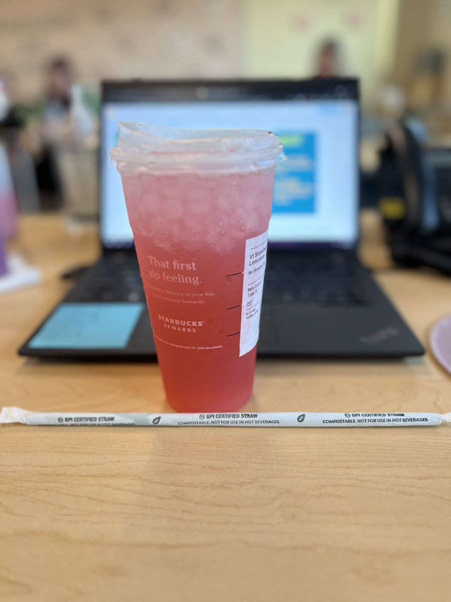 When your students surprise you with Starbucks in the morning! Again, I am reminded why I do what I do and that the good definitely outweighs the bad. Thank you so much Delaney and Lilah! 🩷 #grateful #montour🖤💛 #starbucks