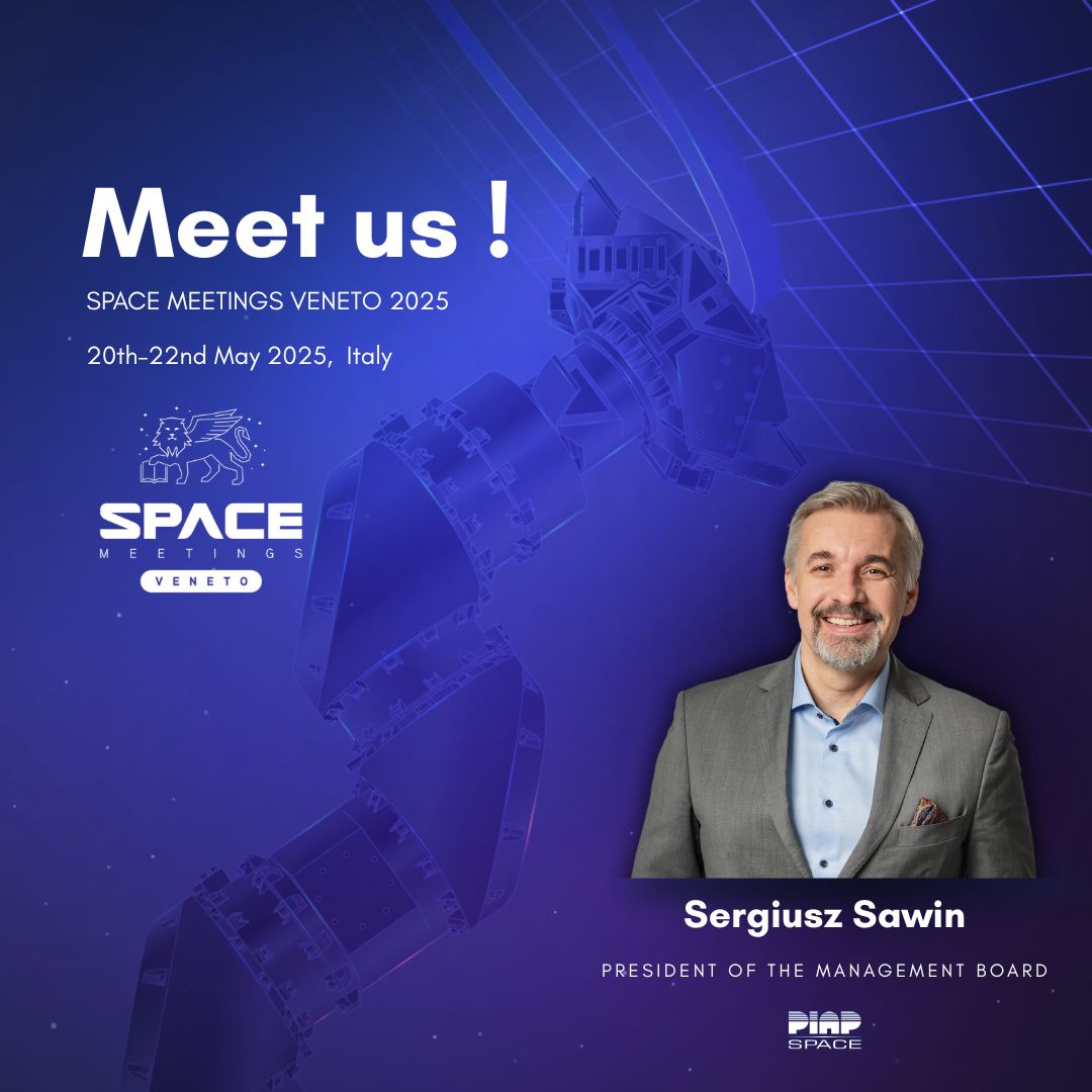 PIAP_Space's tweet image. SPACE MEETINGS VENETO 2025!

President of the Board Sergiusz Sawin will represent our company at the international conference and business meetings dedicated to the space industry, taking place on 20–22 May 2025 in Venice, Italy! 🇮🇹

#SpaceIndustry #Venice2025 #SpaceConference