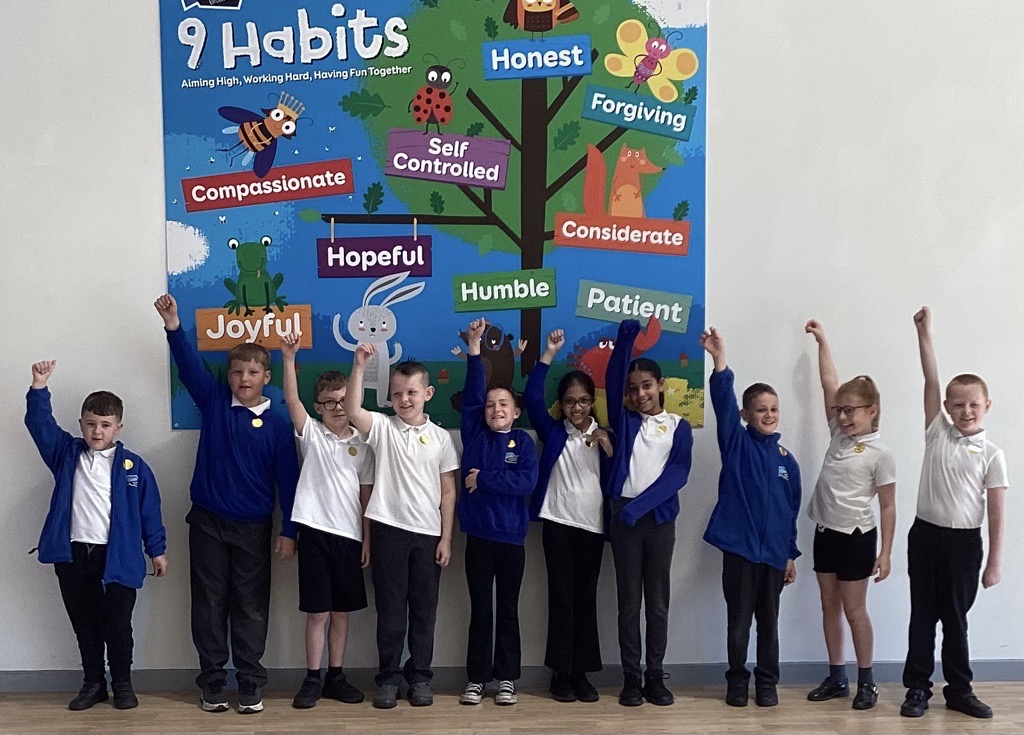 Our KS2 Learning Champions this week, plus the whole of year 6 for completing SATs