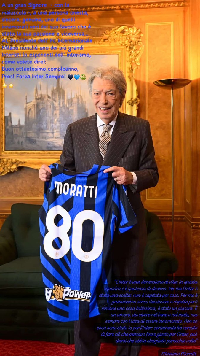 debbc20's tweet image. Tantissimi auguri Presidente!! #ForzaInterSempre🖤💙🐍⭐⭐

@Inter