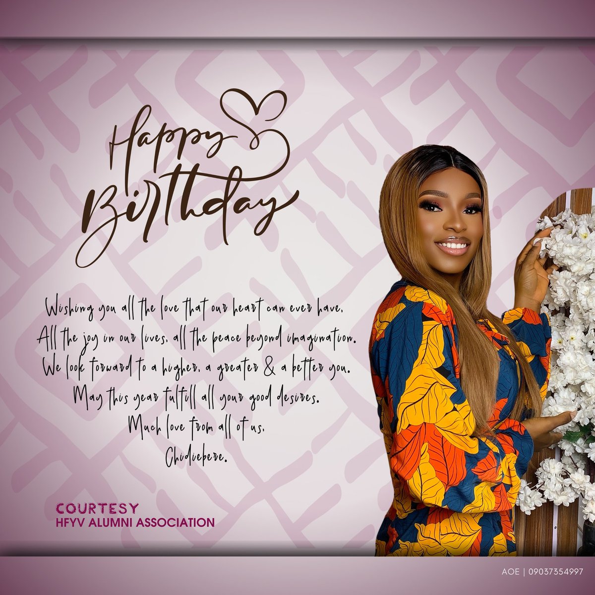 hfyvalumni's tweet photo. Happy Birthday our dearest VP
002. Nwanyi Timber and Caliber 

May your days be filled with laughter and Joy.
May you find help always and may God's grace light your path.

Have a beautiful celebration ❤️

HF Alumni loves you ❣️ https://t.co/XoZ2FugnBB