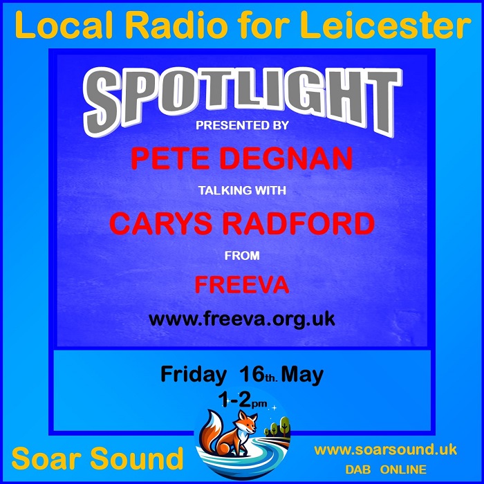 Leic58's tweet image. The #SPOTLIGHT show hosted by Pete Degnan .
Proudly presenting another show for the award-winning community radio station Soar Sound.
The show provides the opportunity for local charities and community groups to discuss their work and promote their projects.