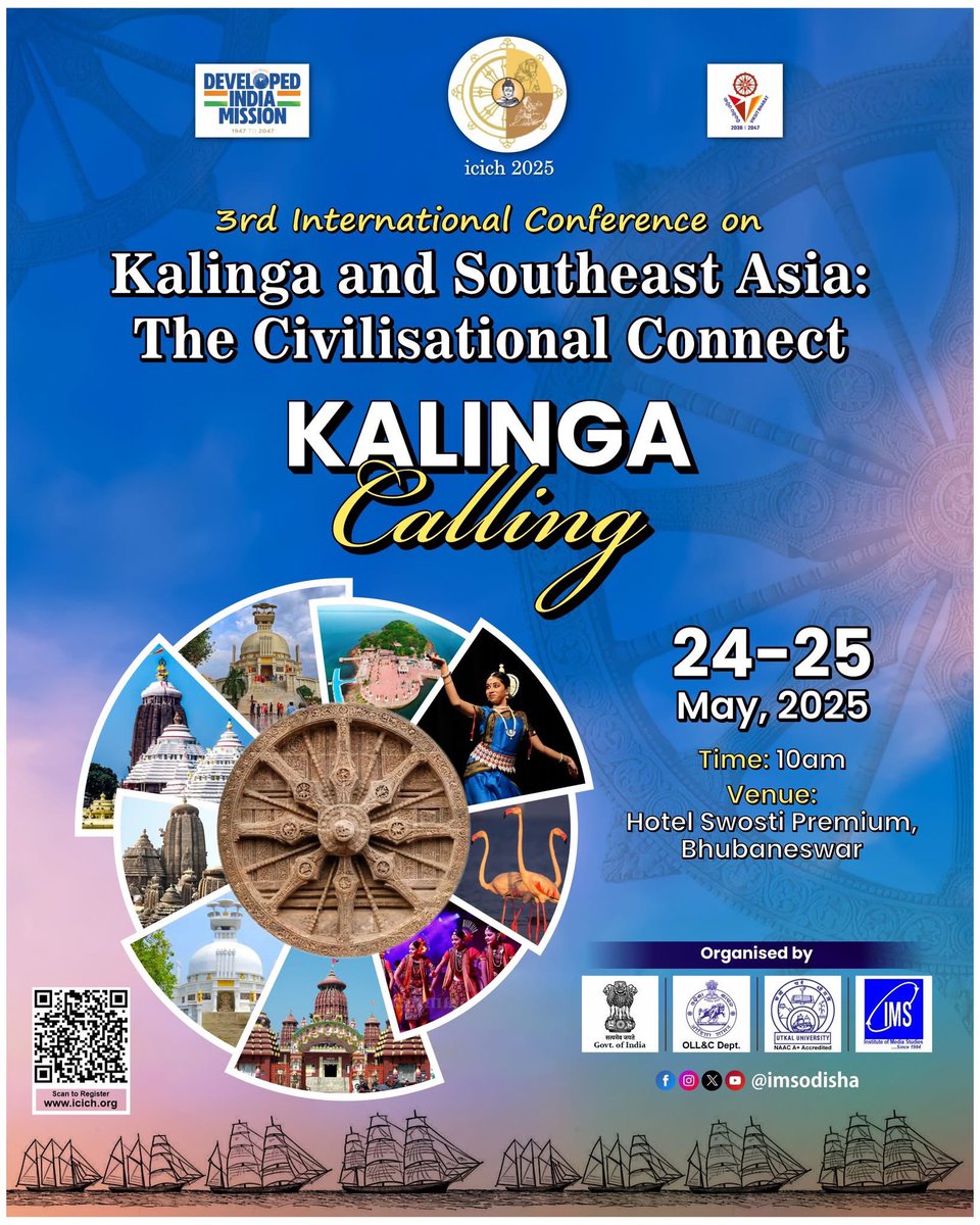UpendraPadhi's tweet photo. #Odisha, popularly known as #Kalinga in the ancient times, calling you to visit the land of temples, art and culture.
#KalingaCalling #ICICH2025 #IMSOdisha
Save the date and register to attend. No registration fee.
Register Here: https://t.co/Qtxcn3cZWw https://t.co/nlyalngDc3
