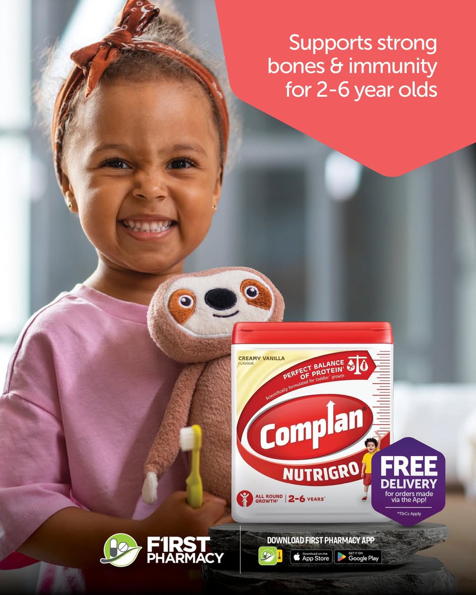 Give your child the best with Nutrigro! Packed with protein, vitamins, &amp; minerals, it’s perfect for kids aged 2-6. With calcium, iron, and DHA, it supports strong bones, immunity, and brain development. Boost their growth today!

Grab it now. Order through the First Pharmacy app.