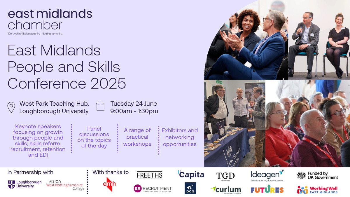 Have you booked your FREE place at East Midlands People and Skills Conference 2025 ?

For speaker line-up and more info, head over to &gt;&gt;  bit.ly/EMCSkills25