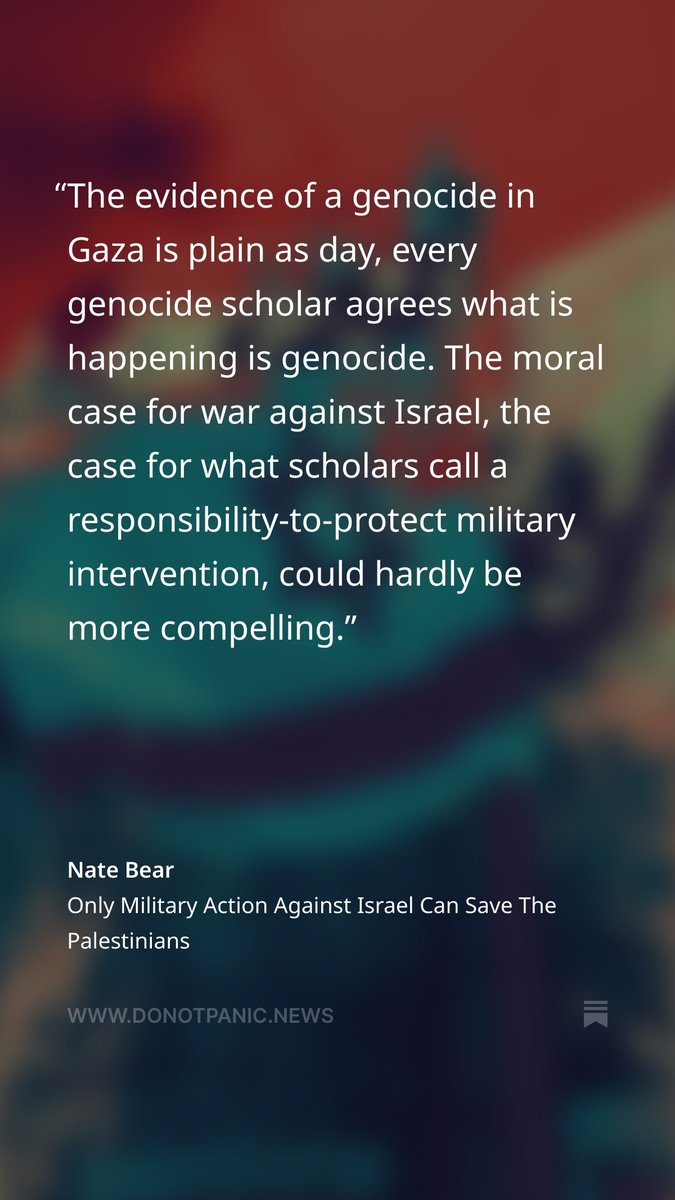 Only military action against Israel can save the Palestinians