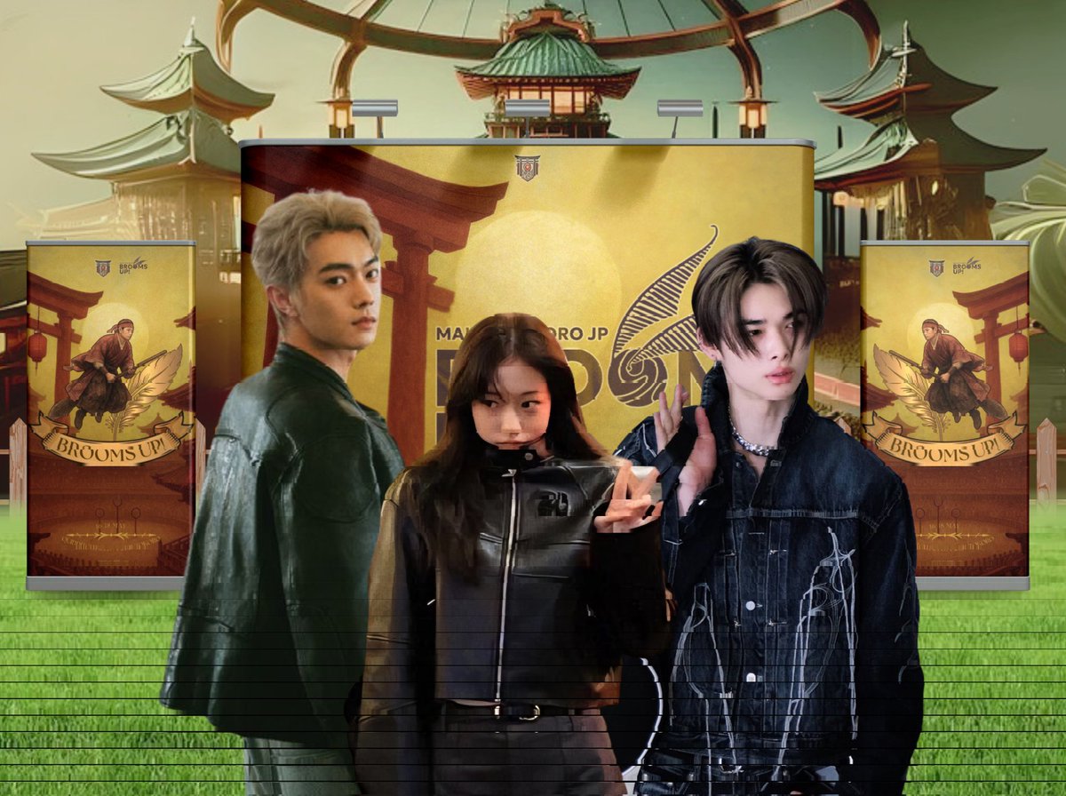 Koji totalitas sekali diajak foto sambil nenteng perlengkapan Quidditch.