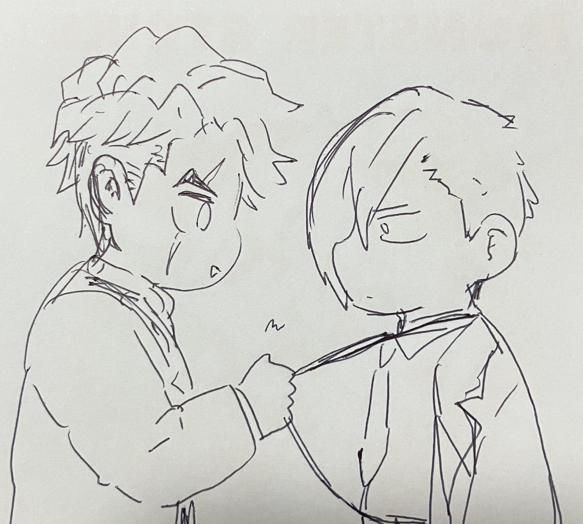 お兄ちゃんサスペンダー引っ張っていいよ 