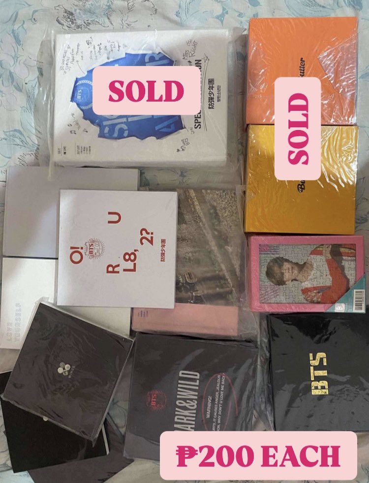 krng_7's tweet photo. WTS/LFB

❗QUITTING SALE❗

UNSEALED BTS ALBUMS with FREEBIES 

(prices are indicated on each photo below)

✨FREEBIES✨

NO PACKAGING FEE
PAYO OR 3 DAYS DOP (NEED DOWNPAYMENT TO RESERVE)

#namjoon #seokjin #yoongi #hobi #jimim #taehyung #jungkook #bts 
#wts #lfb https://t.co/AN6s6pjKgV