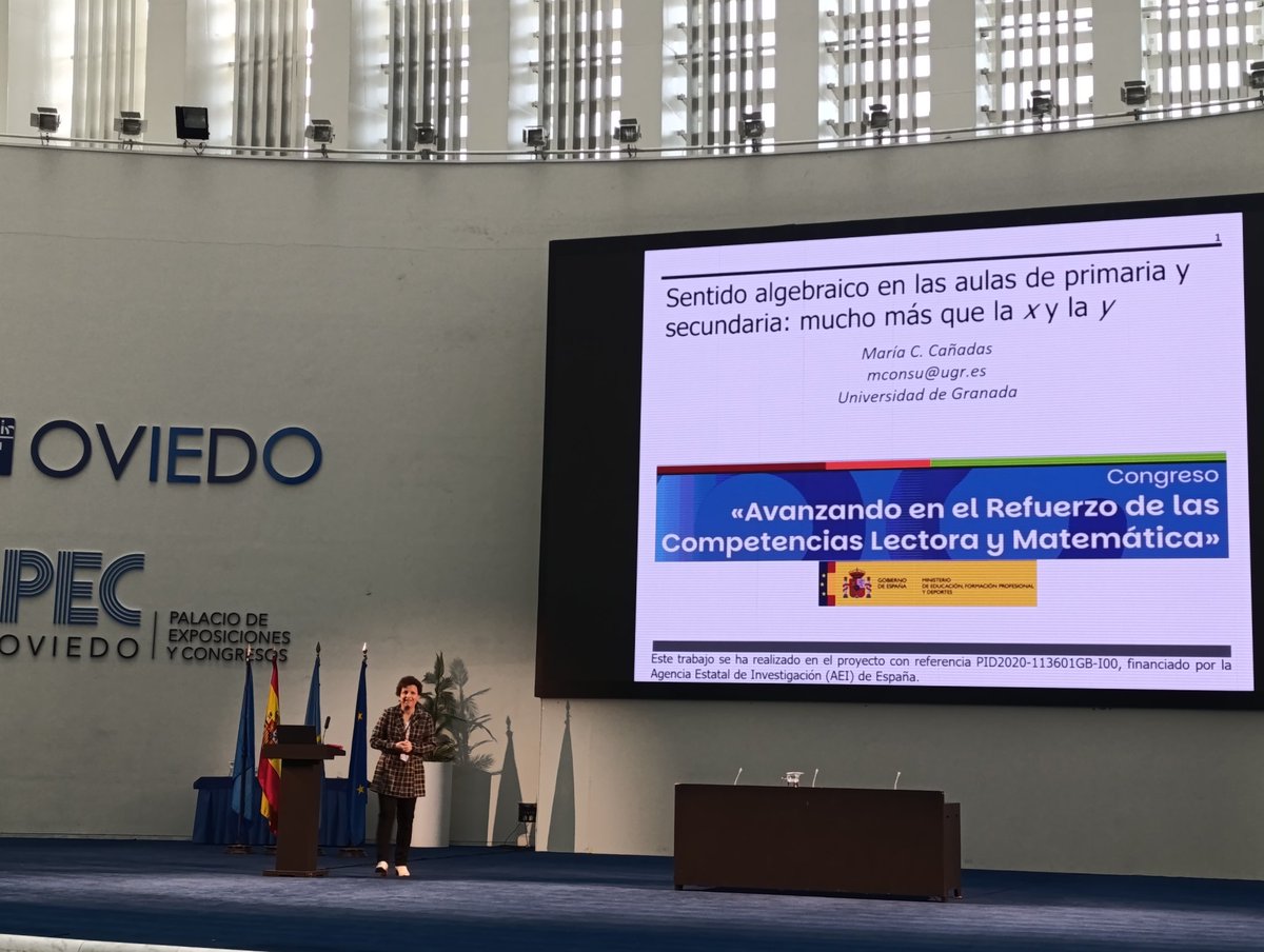 PCT_Mates_CYL's tweet image. Y para concluir este primer Congreso del #PCT, ponencia de María C. Cañadas sobre Sentido Algebraico en las aulas de secundaria.