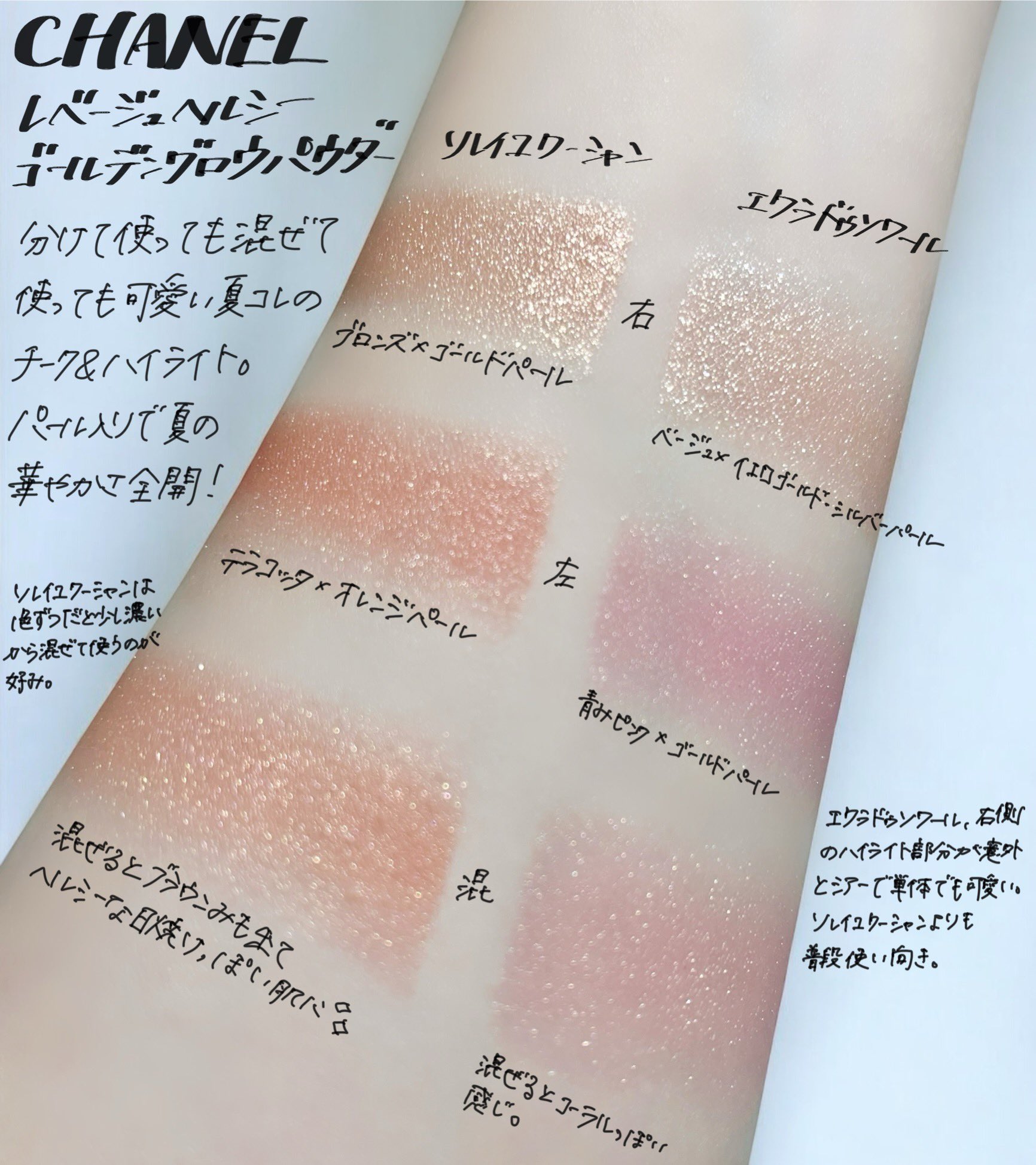 CHANEL レベージュ ヘルシー ゴールデングロウパウダー エクラ