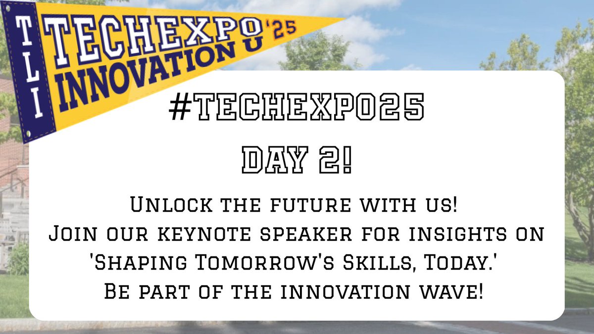 🚀 Day 1 at #TechExpo25 was incredible! Thank you to everyone who joined us. We're excited for another day of learning and innovation ahead! 🌟 #InnovationU