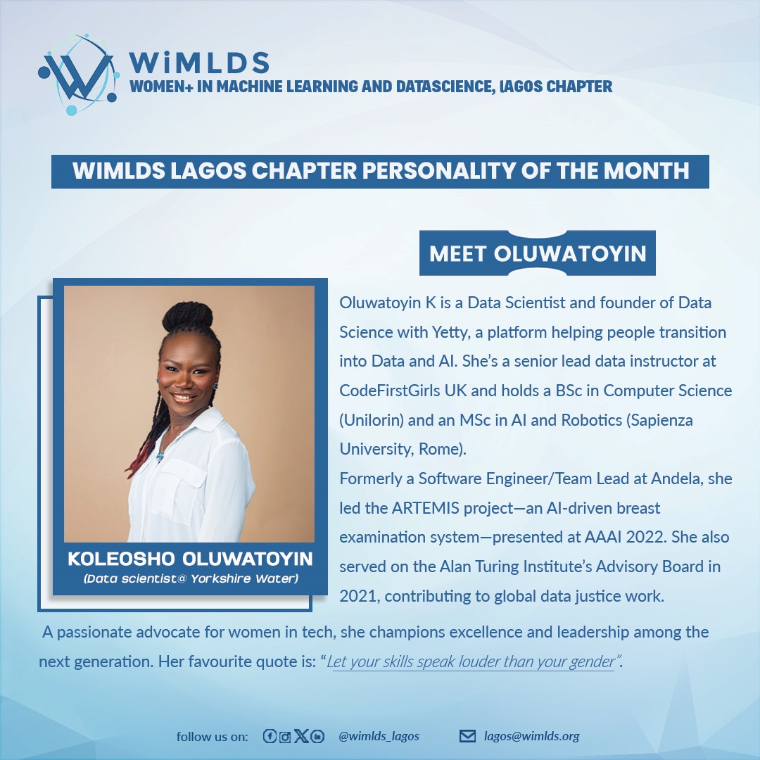 WiMLDS Lagos Chapter tweet media