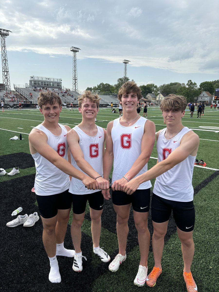 kladage's tweet photo. These guys.  A 46 year old 4x100m Glenwood High School record fell last night.  Congratulations @GTTrackandField @GlenwoodSC @blake_lehnen Kellen Moomey, @TrystinDecatoi1 and @colton_ladage https://t.co/svmEMop5tO