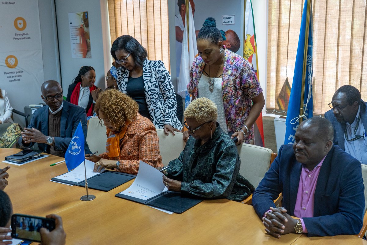 UNFPA Zimbabwe (@unfpa_zimbabwe) on Twitter photo A milestone for collective impact! Today, <a href="/UNFPA_Zimbabwe/">UNFPA Zimbabwe</a> and <a href="/WFP_Zimbabwe/">WFP Zimbabwe</a> signed an MoU to strengthen collaboration in advancing #SRHR and achieving #ZeroHunger. Together, we are committed to reaching those furthest behind and delivering for the communities we serve. A milestone for collective impact! Today, <a href="/UNFPA_Zimbabwe/">UNFPA Zimbabwe</a> and <a href="/WFP_Zimbabwe/">WFP Zimbabwe</a> signed an MoU to strengthen collaboration in advancing #SRHR and achieving #ZeroHunger. Together, we are committed to reaching those furthest behind and delivering for the communities we serve.