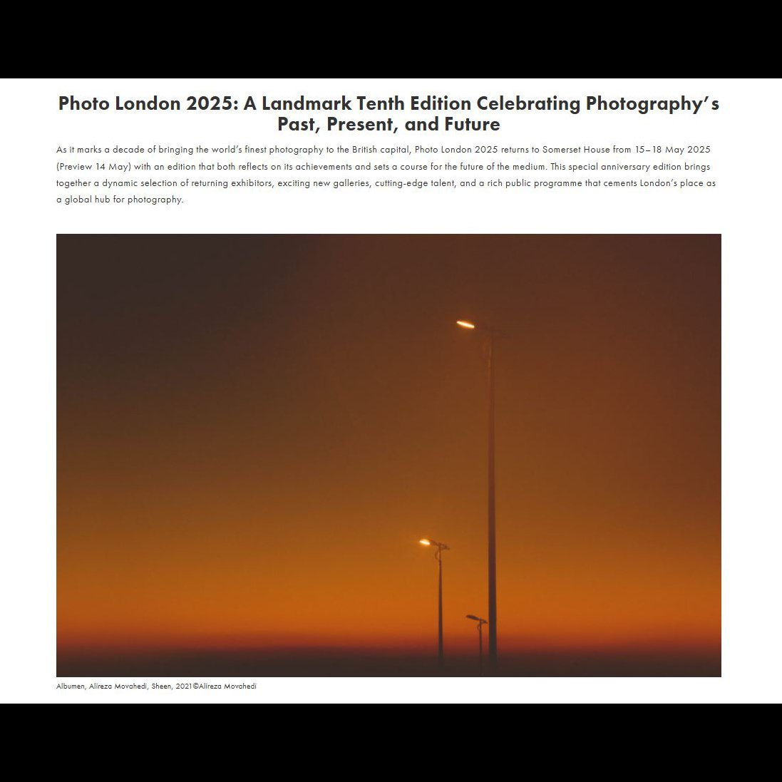 alii_ps's tweet image. I'm honored to have a selection of my works represented by Albumen Gallery at @photolondonfair and showcased at @somersethouse for Photo London 2025.
#photolond #photography #albumengallery #contemporaryphotography #fineartphotography #somersethouse
photolondon.org/exhibitors-202…