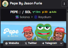 Pepe_SolTweet's tweet photo. Ads live on dex ✅
boost done

https://t.co/aW0tBPJy9H https://t.co/032AzngocN
