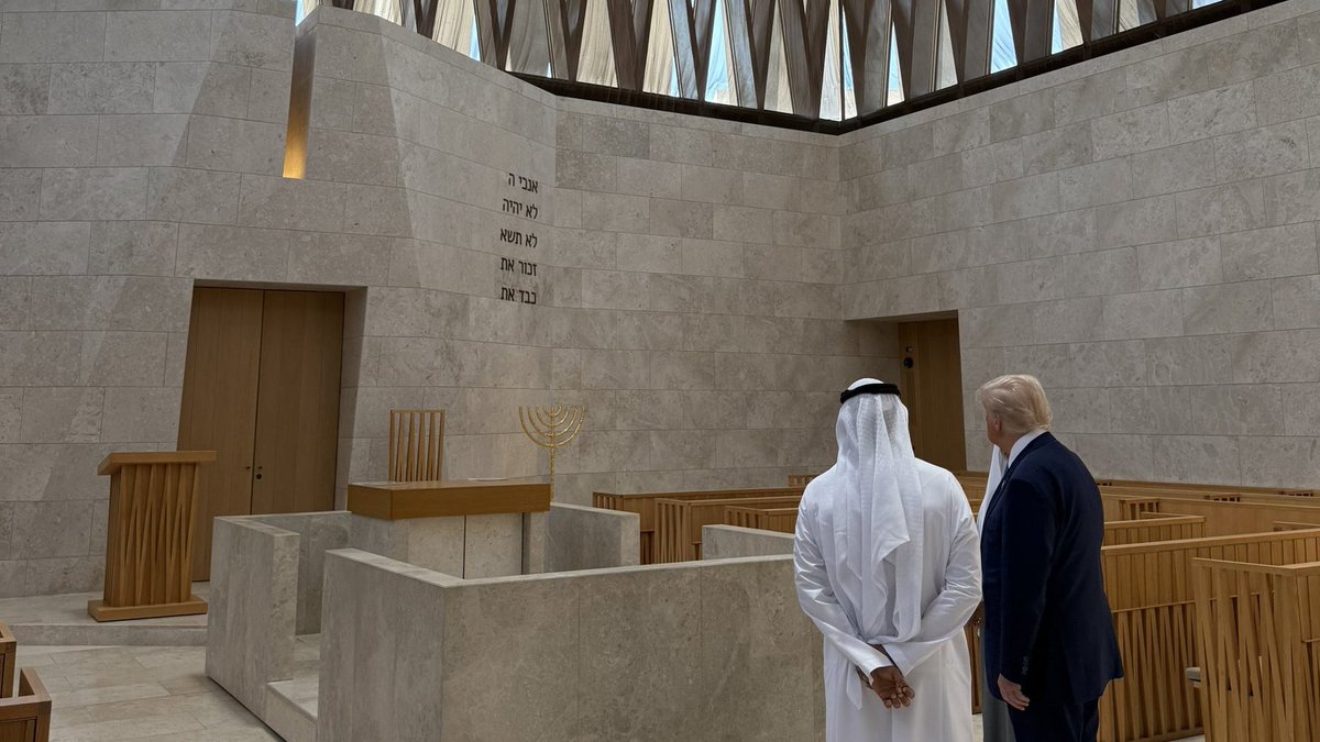 President Donald Trump visiting the Synagogue at the Abrahamic Family House interfaith complex.

The UAE has become a bastion of tolerance in a region filled with religious extremists. 

Since the Abraham Accords, hundreds of thousands of Israelis visit the UAE every year. 🇦🇪🇮🇱