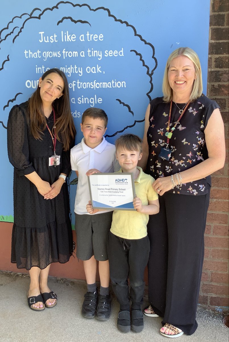 Stanton Road Primary (@stantonroadps) on Twitter photo We are so proud to have been awarded 'ADHD Friendly School' status by the <a href="/ADHDFoundation/">The Neurodiversity Charity ADHD Foundation</a> This recognises our commitment to inclusion and the 6 pledges we have made to ensure school is a safe, welcoming and nurturing place to be ☂️ <a href="/OakTreesMAT/">Oak Trees MAT</a> We are so proud to have been awarded 'ADHD Friendly School' status by the <a href="/ADHDFoundation/">The Neurodiversity Charity ADHD Foundation</a> This recognises our commitment to inclusion and the 6 pledges we have made to ensure school is a safe, welcoming and nurturing place to be ☂️ <a href="/OakTreesMAT/">Oak Trees MAT</a>