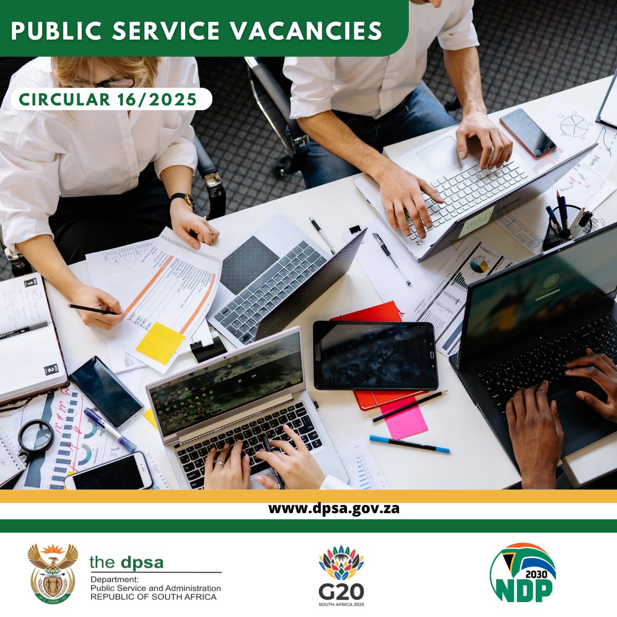 GovernmentZA's tweet photo. 📢 Public Service Vacancy Circular 16 of 2025
Explore the latest job opportunities in the South African public service.
📄 View the full circular here:
🔗 https://t.co/DAPLYEpa0h
#GovZAJobs #PublicServiceCareers #DPSA #VacancyCircular https://t.co/6aXaPTfT36