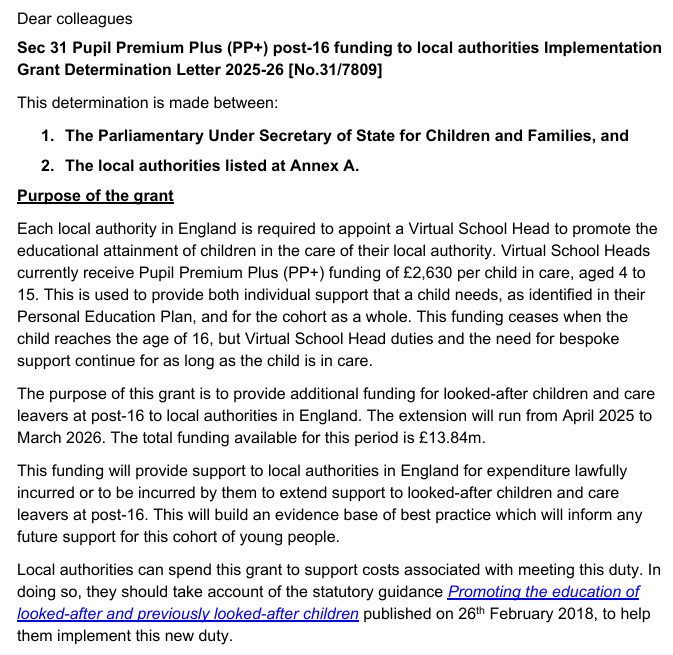 Adoption UK Education (@auk_schools) on Twitter photo Post-16 PP+ is confirmed for 2025/26 (England), but previously looked after children still don't benefit from it, despite being eligible for PP+ until the age of 16. Addressing this disparity is long overdue. <a href="/educationgovuk/">Department for Education</a> Post-16 PP+ is confirmed for 2025/26 (England), but previously looked after children still don't benefit from it, despite being eligible for PP+ until the age of 16. Addressing this disparity is long overdue. <a href="/educationgovuk/">Department for Education</a>