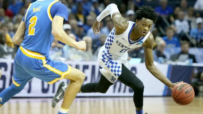 JonnyFootball44's tweet photo. Top 5 UK PGs of all time:
5. Rajon Rondo
4. Tyler Ulis
3. Kyle Macy
2. De’Aaron Fox 📸
1. John Wall
Honorable Mention: Shai Gilgeous-Alexander, Brandon Knight, Travis Ford, Wayne Turner, Dirk Minniefield, Jamal Murray
#BBN #KentuckyBasketball #ukbb
Opinions welcome. https://t.co/nIAJnsZ6Pz