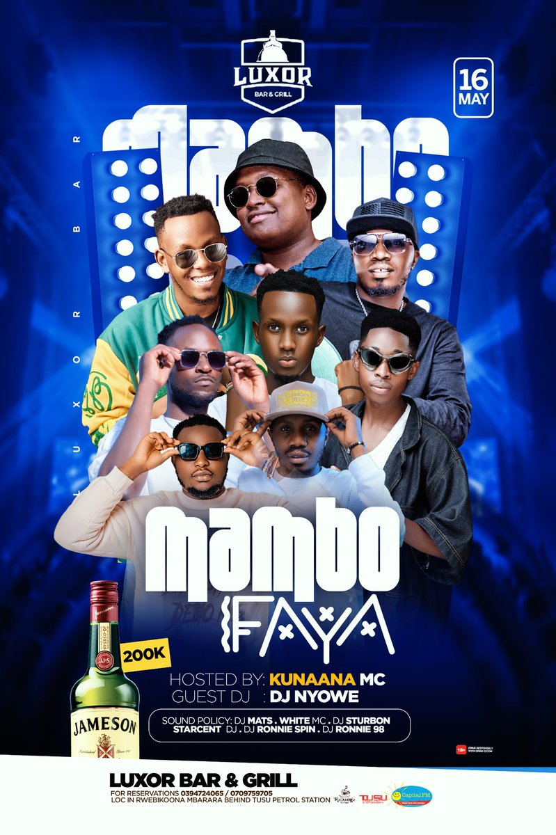 The Mic Icon🎤 (@emceekunaana) on Twitter photo It’s Mambo Faya Night life 🔥<a href="/LuxorBarMbra/">Luxor Bar & Grill</a> with the geng and I’m super excited 😛to announce that my brother <a href="/DjNyowe/">Dj Nyowe 🇺🇬</a> reppin 4 <a href="/CapitalFMUganda/">Capital FM Uganda</a> is dropping a set 😍
You don’t wanna miss this🤓
#MamboFayaAtLuxor It’s Mambo Faya Night life 🔥<a href="/LuxorBarMbra/">Luxor Bar & Grill</a> with the geng and I’m super excited 😛to announce that my brother <a href="/DjNyowe/">Dj Nyowe 🇺🇬</a> reppin 4 <a href="/CapitalFMUganda/">Capital FM Uganda</a> is dropping a set 😍
You don’t wanna miss this🤓
#MamboFayaAtLuxor
