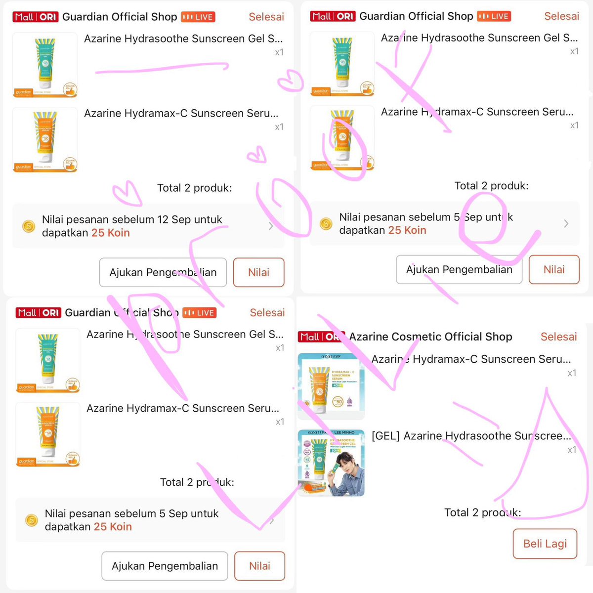 lililieee___'s tweet photo. — wts ss azarine hydrasoothe hydramax c

💸 40k aja link shopee di bawah👇🏼

. wts wtb ss sunscreen azarine #zonauang #zonajajan https://t.co/Z3H0l5TyW4