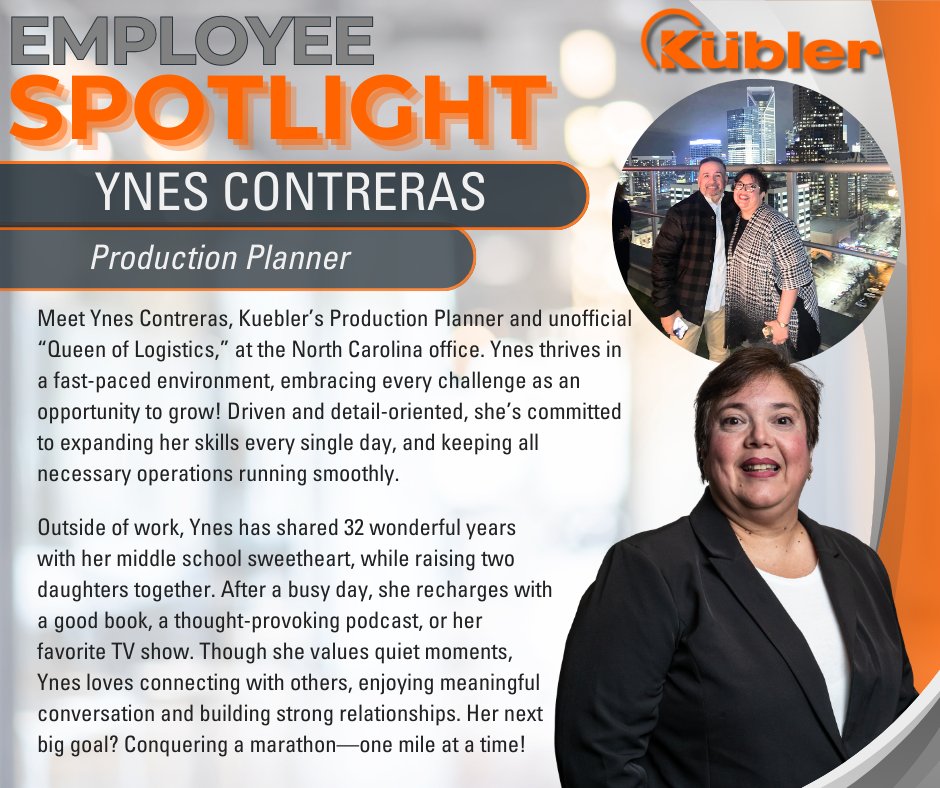 This week, we're excited to spotlight our dedicated team member Ynes Contreras! 

 Discover more about Kuebler:
🌐 Kuebler.com

#WeAreKuebler #Success
