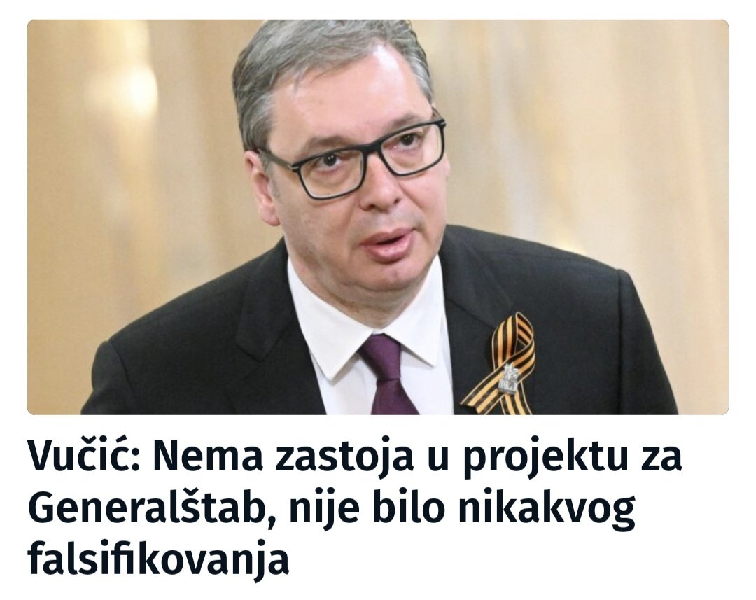 1. Policija pronađe dokument za koji postoji sumnja da je falsifikat. 
2. Tužilaštvo naloži istragu i hapšenje direktora Zavoda koji je falsifikovao dokument. 
3. Direktor sam PRIZNA da je falsifikovao.
4. Vučić kaže da NIJE bilo falsifikata iako postoje i dokazi i prizanje dela!