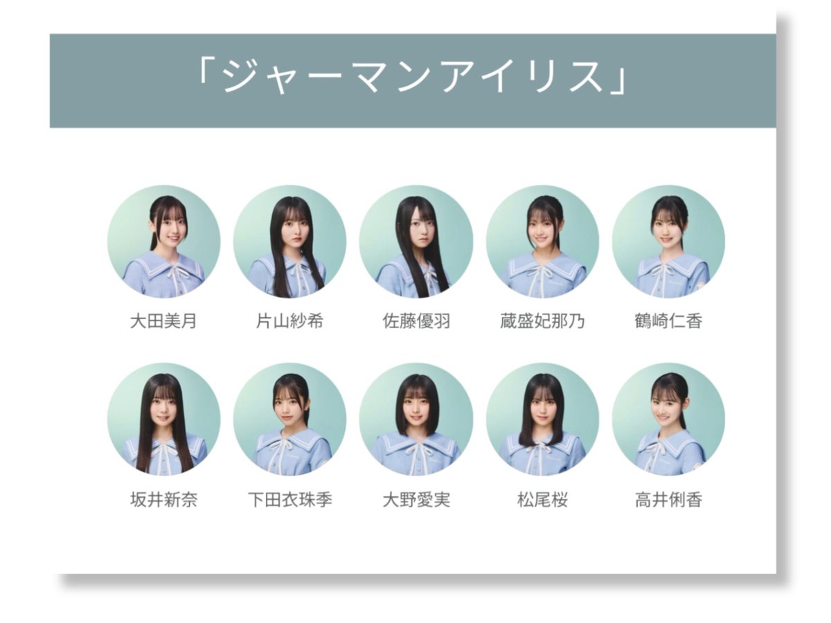 日向坂46 松尾桜　直筆サイン 生写真 ジャーマンアイリス 松尾桜 日向坂46 ジャーマンアイリス MV 五期生お披露目制服 2025年